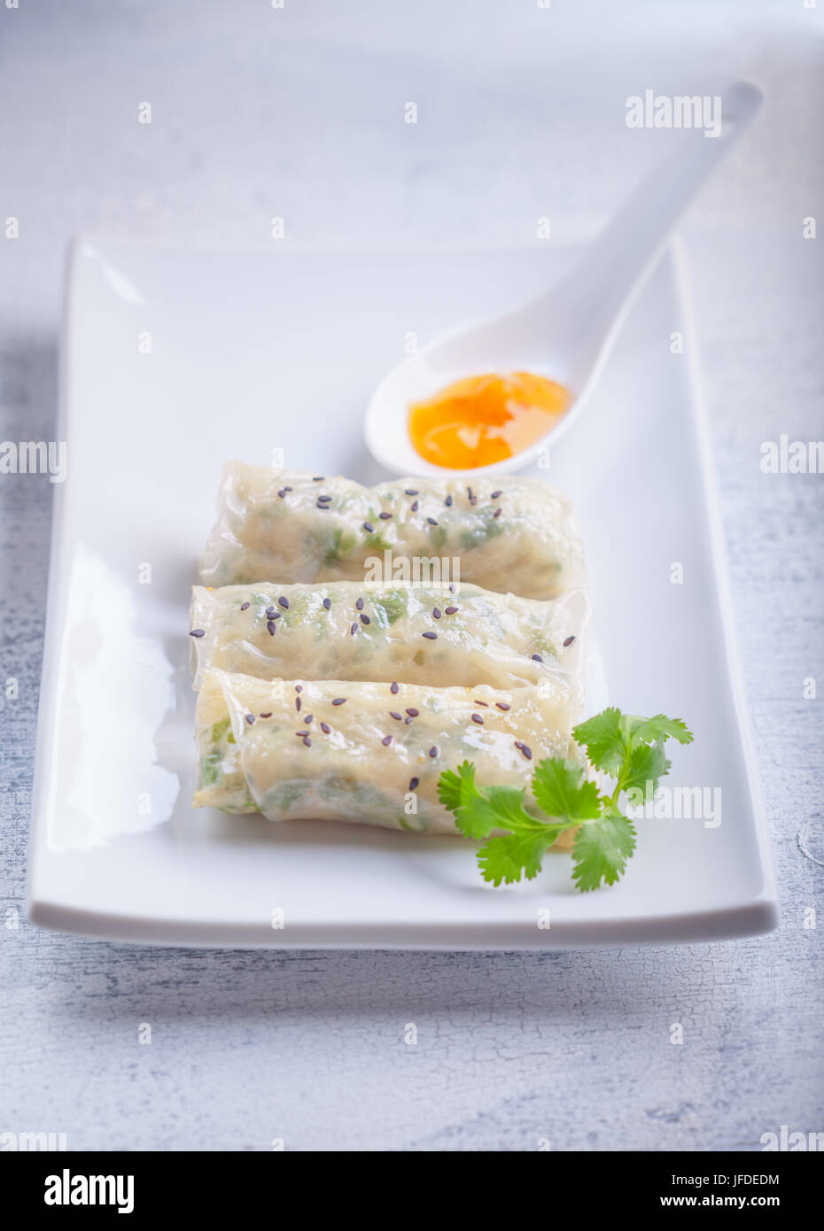 Rice Paper Rolls Stock Photo Alamy