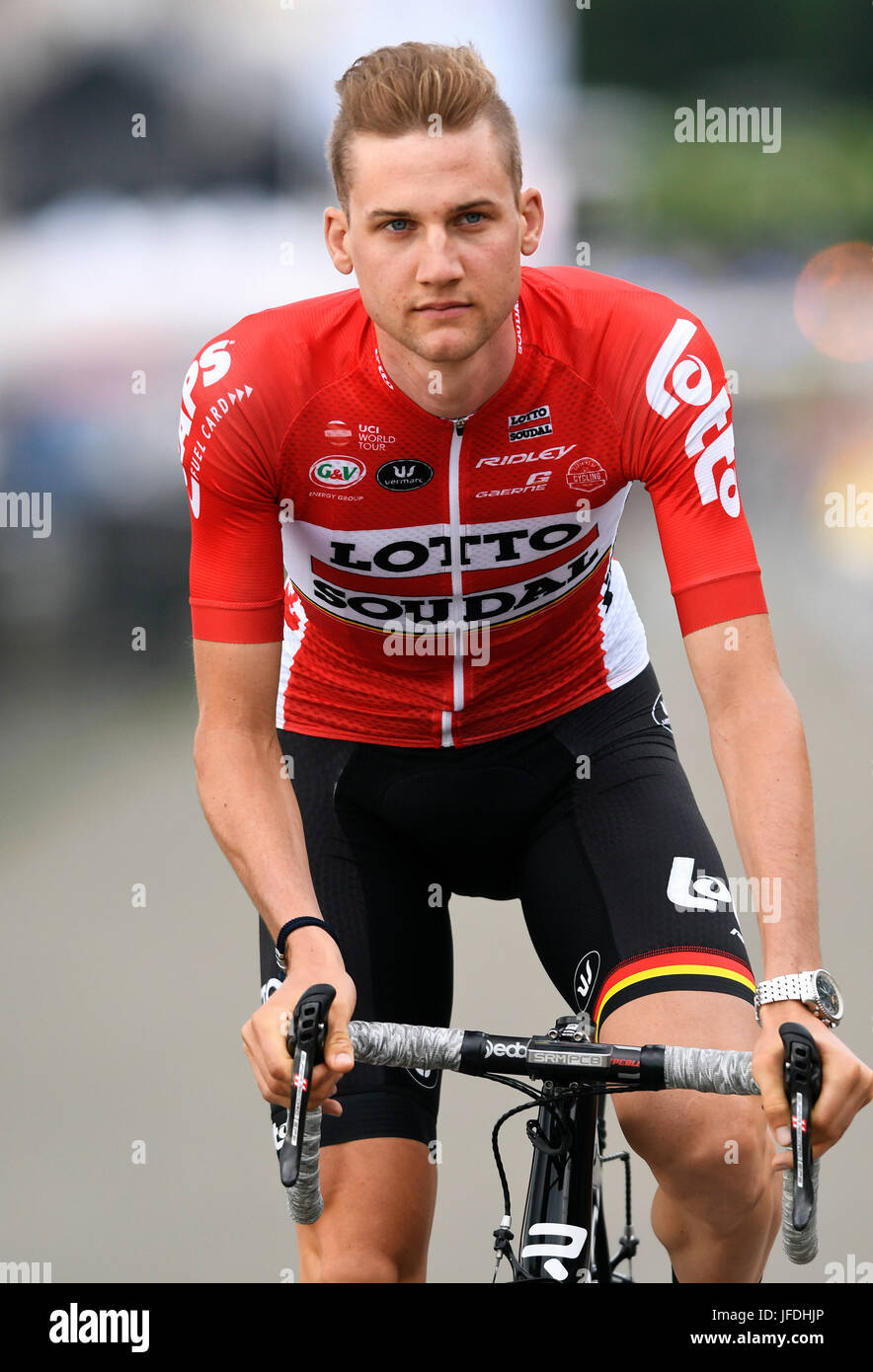 bibliotekar Koordinere Overflødig 104. Tour de France, Grand Depart, Team-Presentation: Tim Wellens (BEL)  Team Lotto Soudal Stock Photo - Alamy