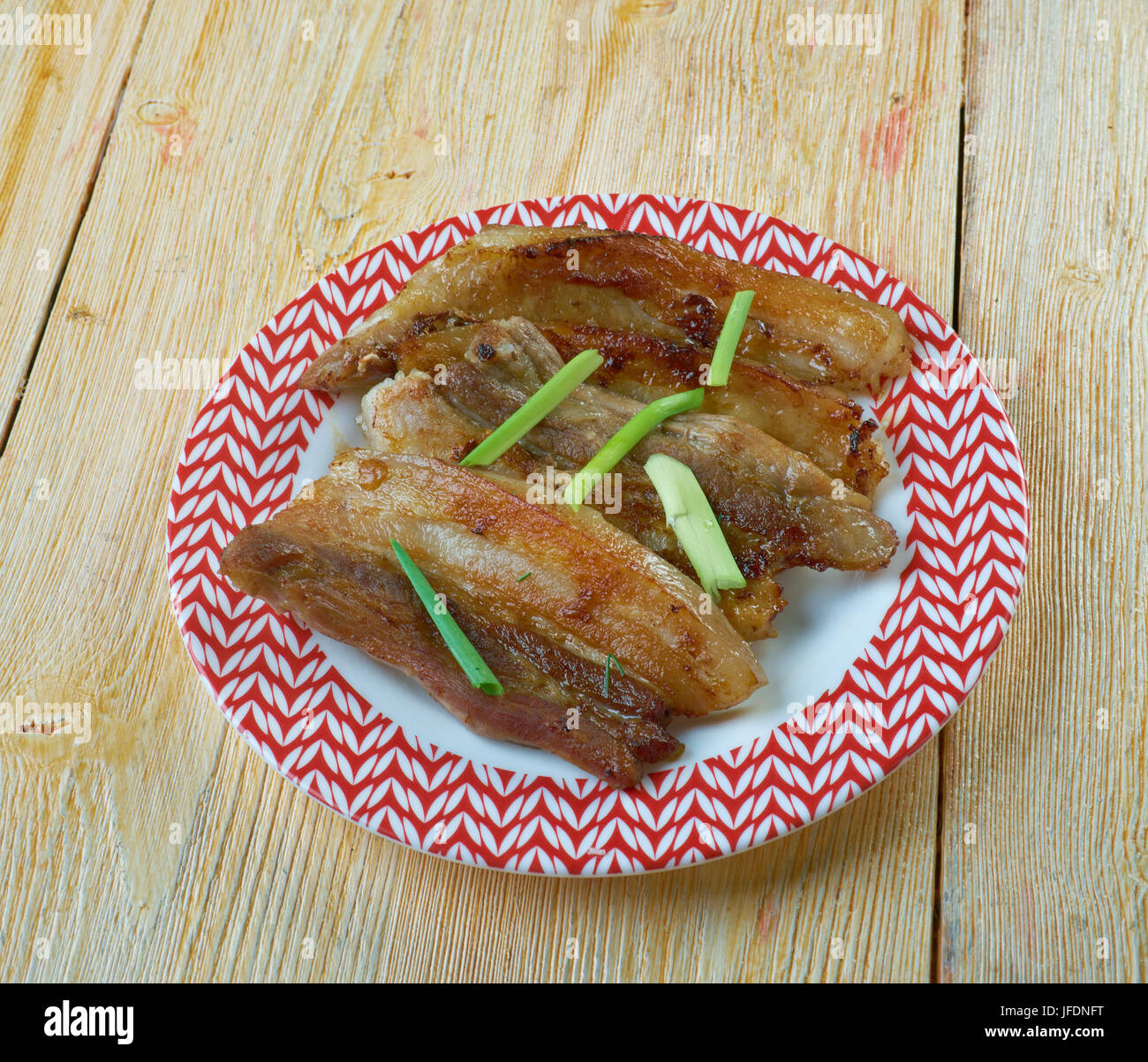 Cooked Samgyeopsal Grilled Pork Belly Bbq Being Cut Scissors Korean Stock  Photo by ©asimojet 393754488