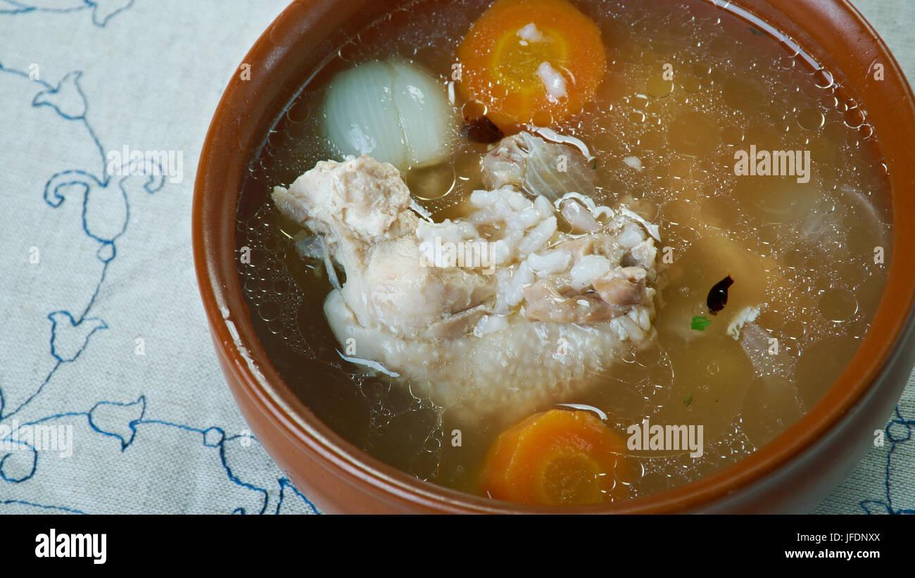 Turkish chicken soup Stock Photo Alamy