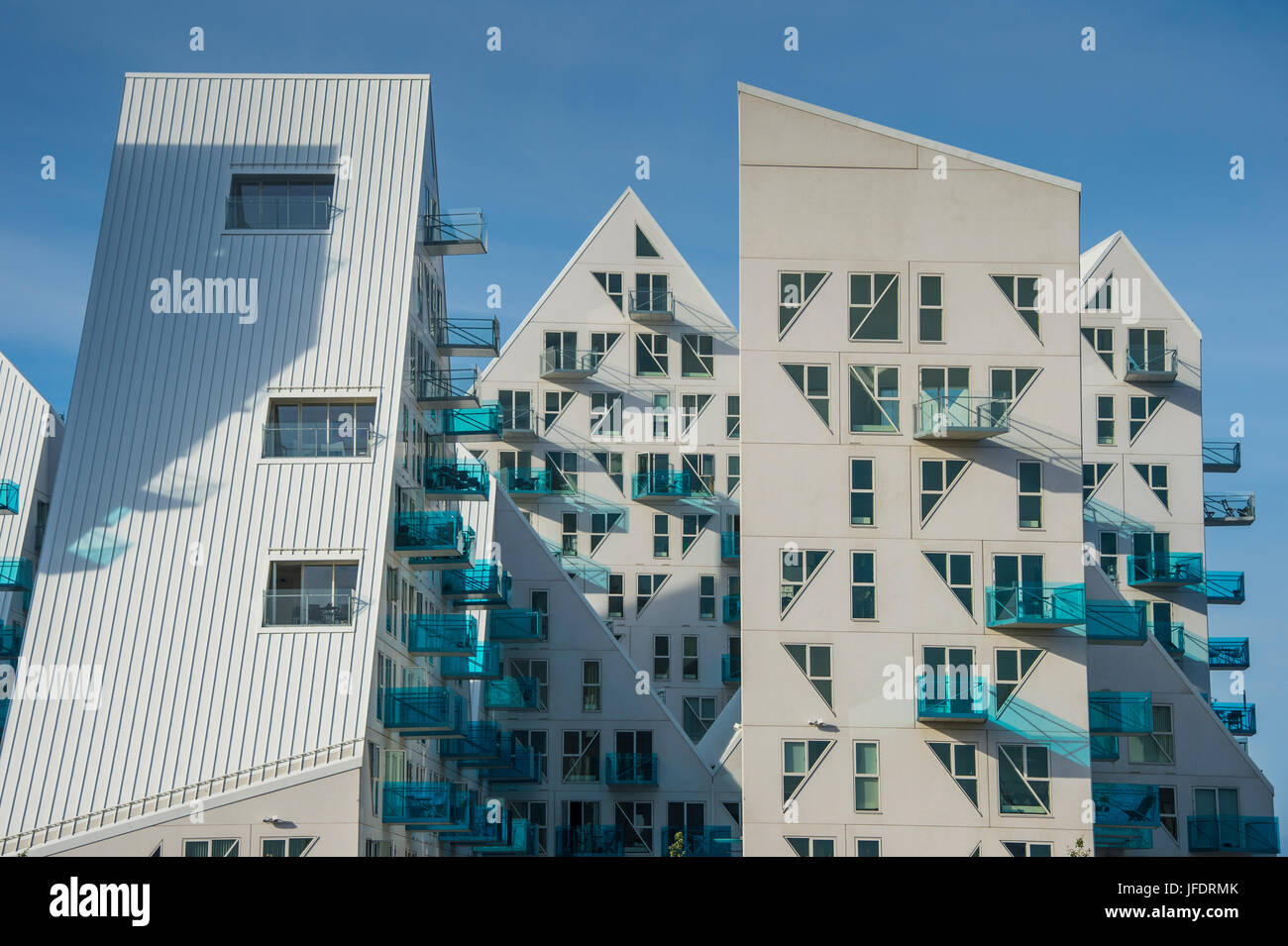 Isbjerget (iceberg) design apartment buildings in Aarhus, Denmark Stock Photo