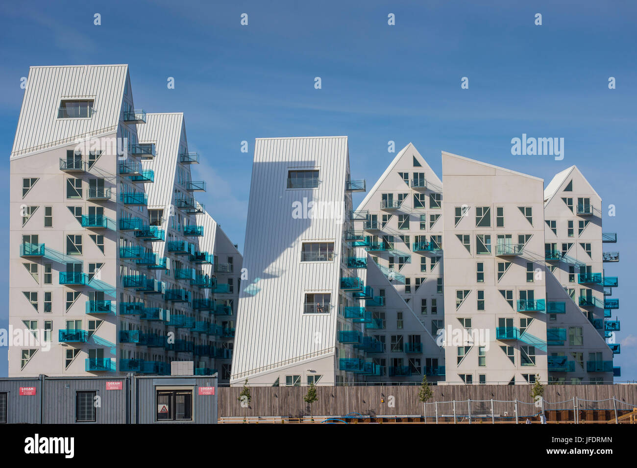 Isbjerget (iceberg) design apartment buildings in Aarhus, Denmark Stock Photo