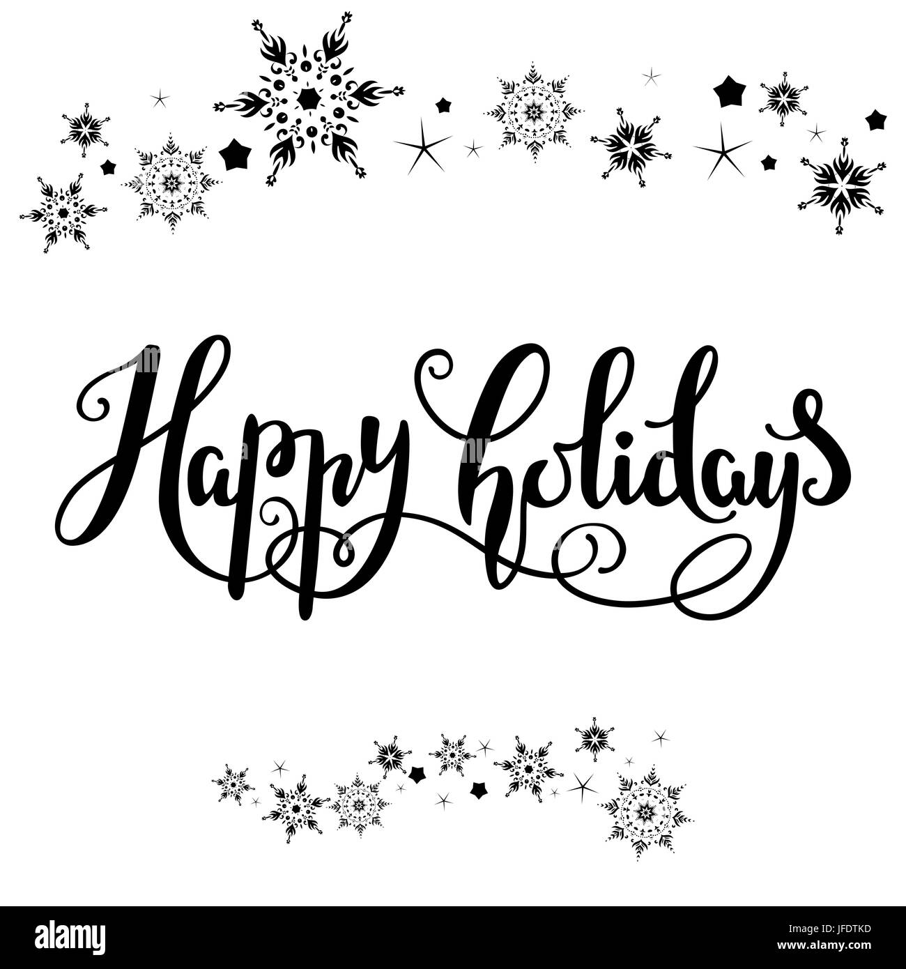 Happy holidays lettering Stock Vector