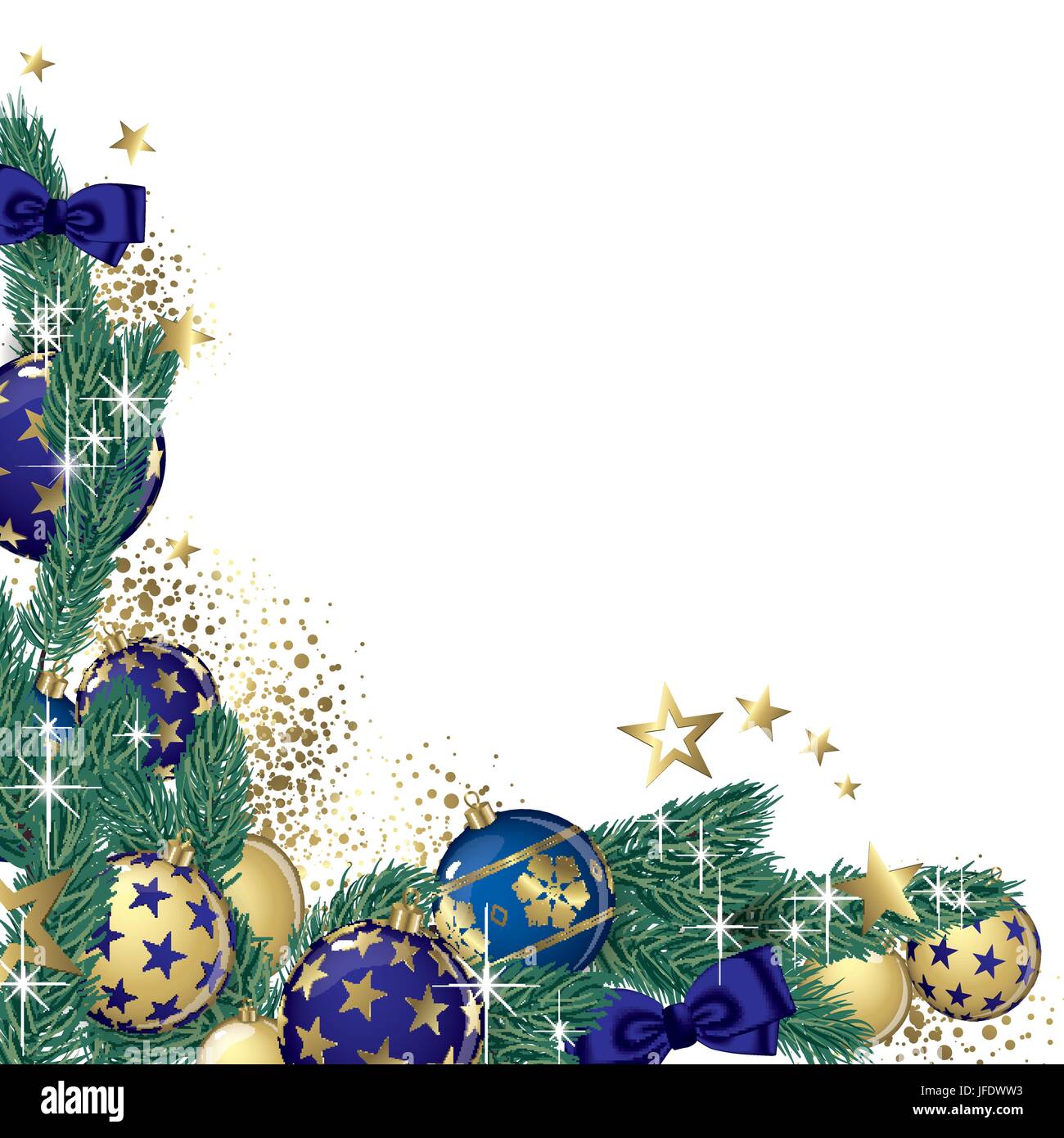 Christmas garland and glitter full vector banner Stock Vector Image ...
