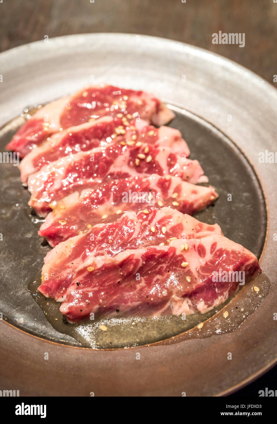 Harami wagyu meat BBQ Stock Photo