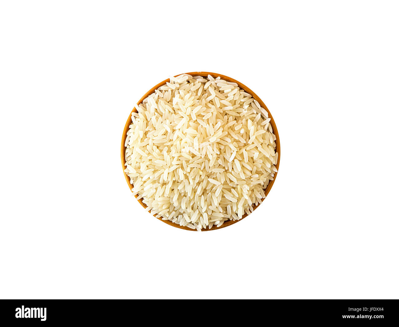 Golden Rice heap in bowl top view Stock Photo Alamy