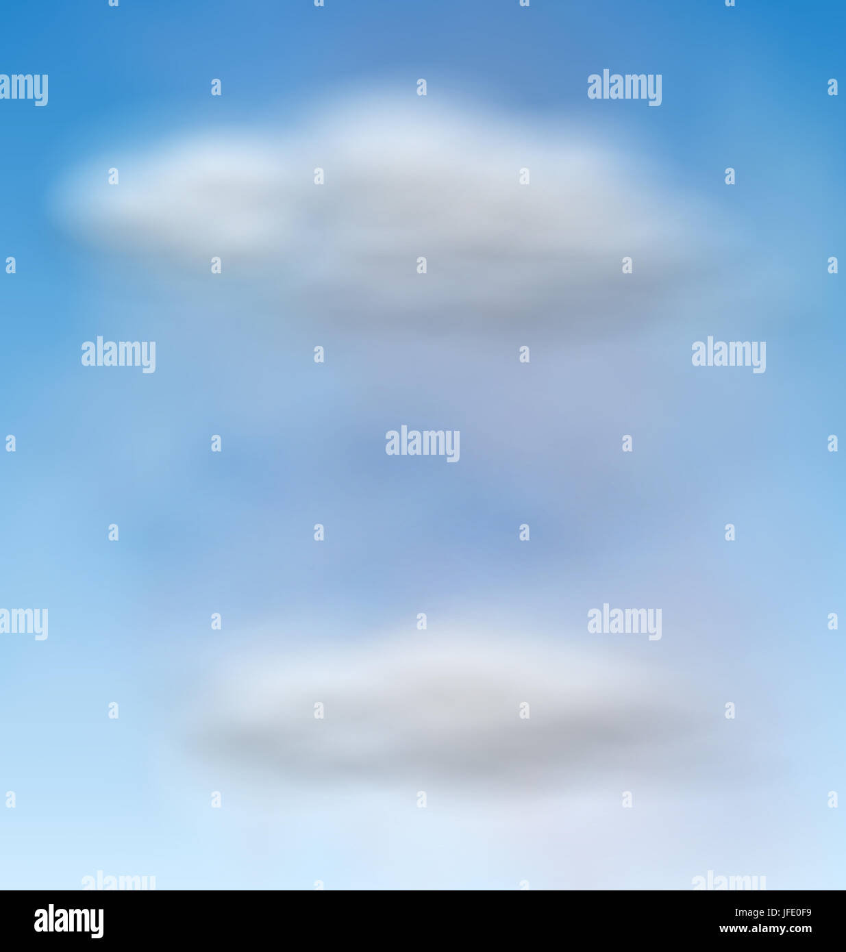 Illustration Background Blue Sky Fluffy Clouds Stock Photo - Alamy