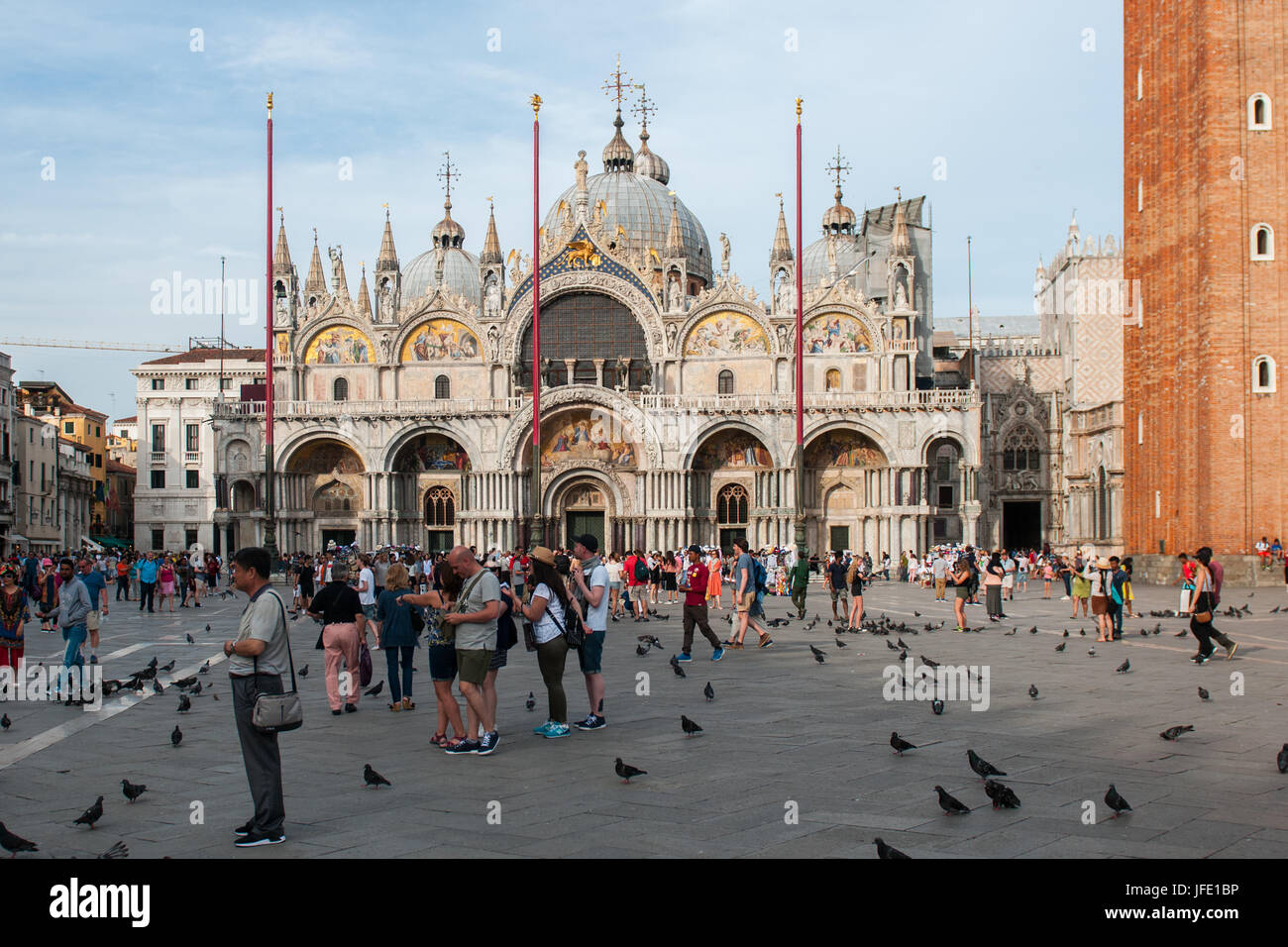 Venice - June, 2017. Tourists visit St. Mark square in Venice, Italy. Stock Photo
