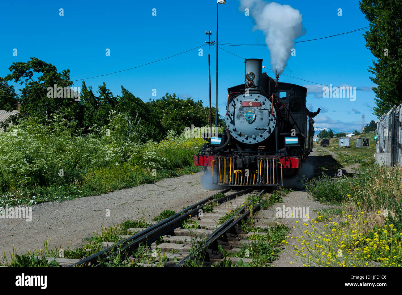 La Trochita the Old Patagonian Express  between Esquel and El Maitén in Chubut Province, Argentina, South America Stock Photo