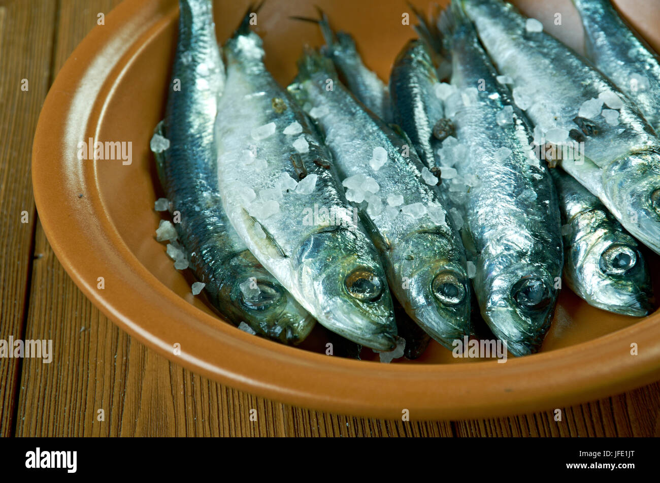 Surstromming Swedish  sour herring Stock Photo