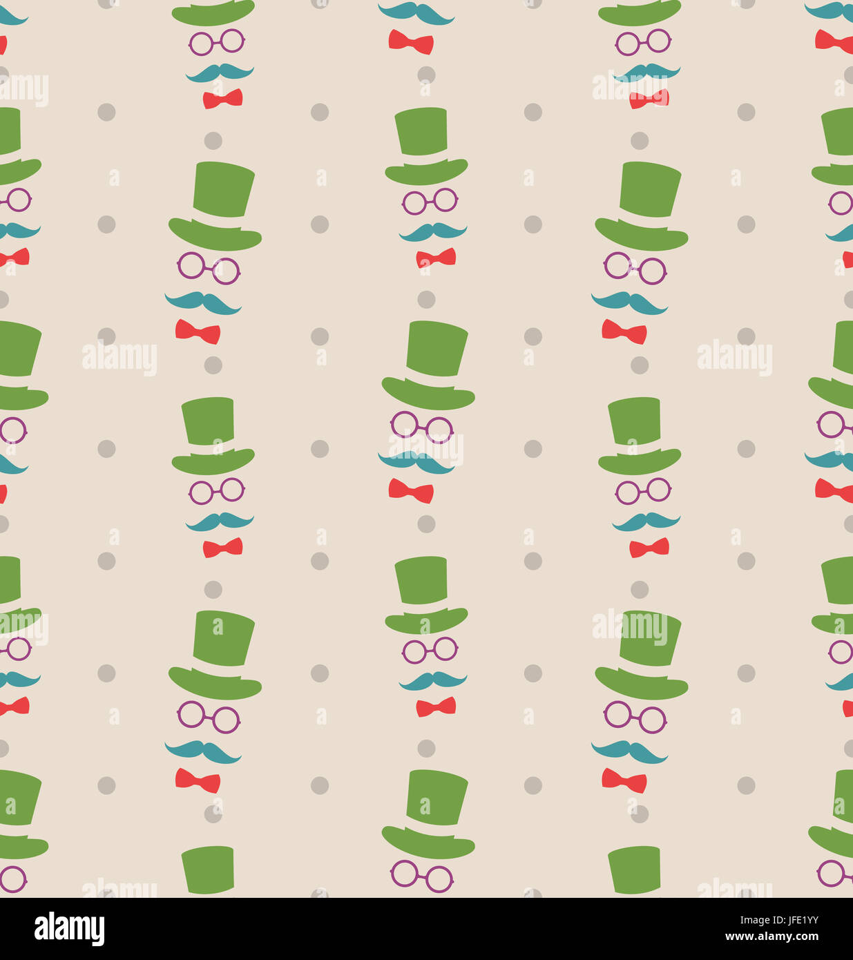 Illustration Hipster Seamless Texture, Pattern with Vintage Colors ...