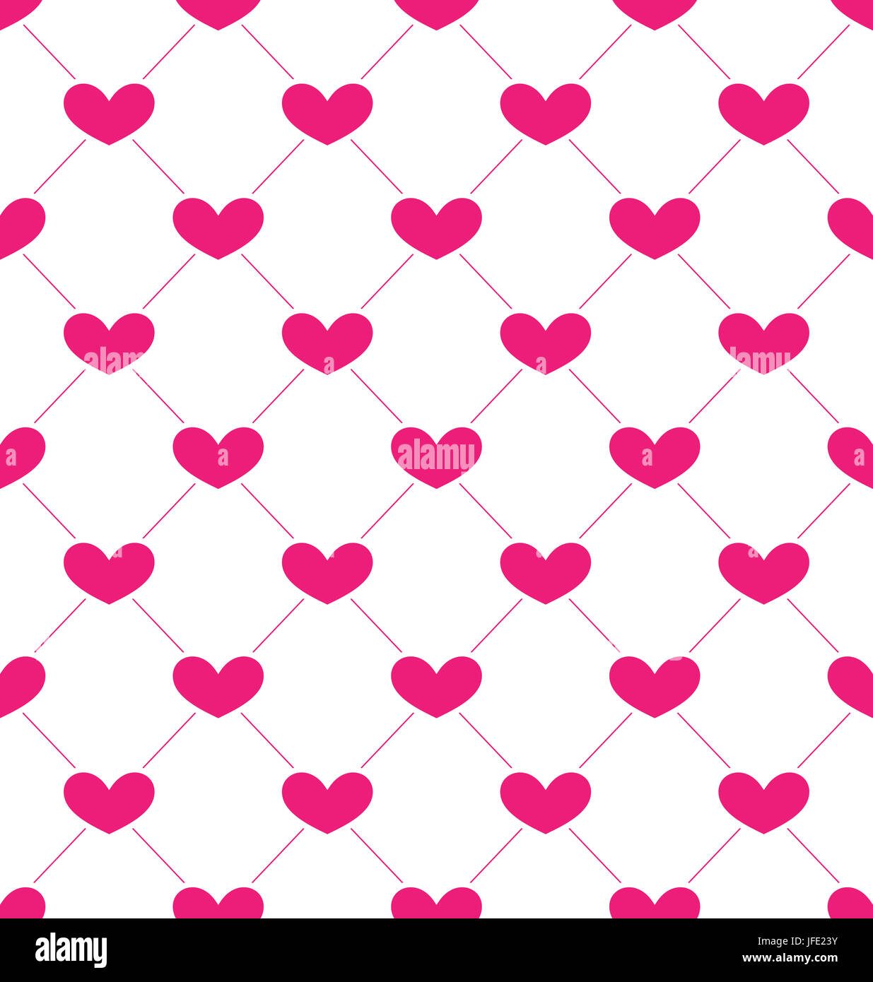 Illustration Pink Seamless Pattern with Hearts for Valentines Day ...