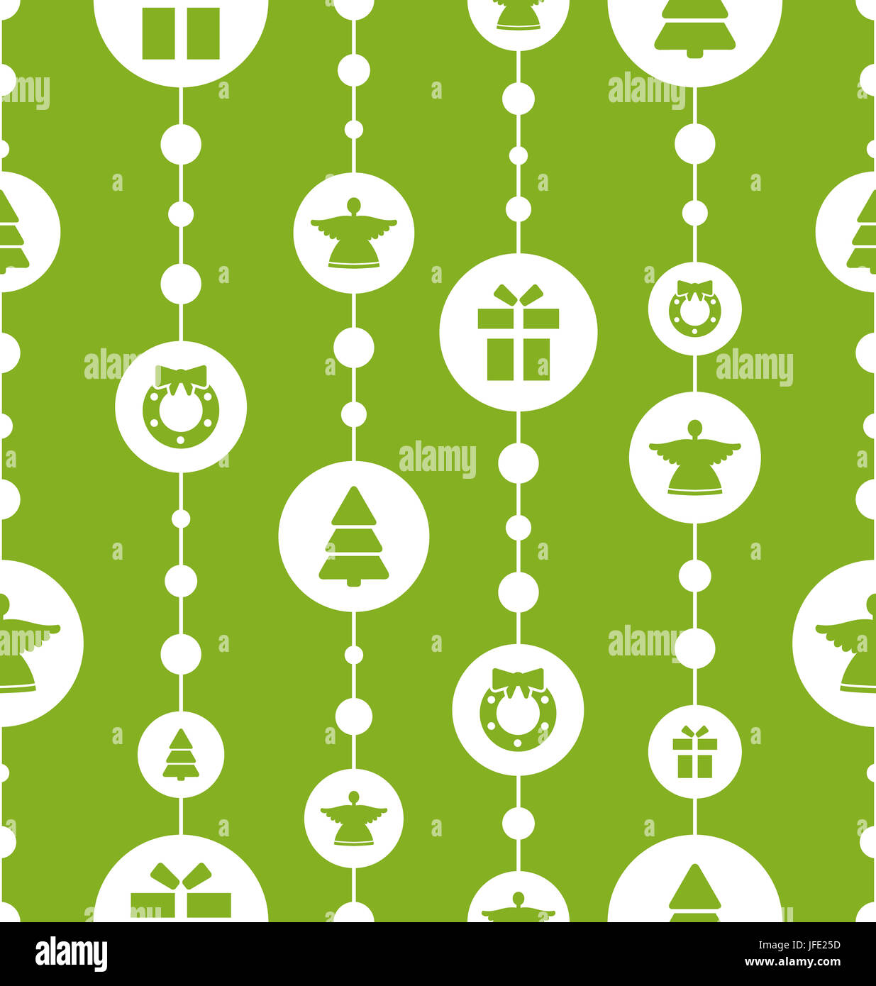 Illustration Christmas Seamless Pattern with Traditional Elements, New ...