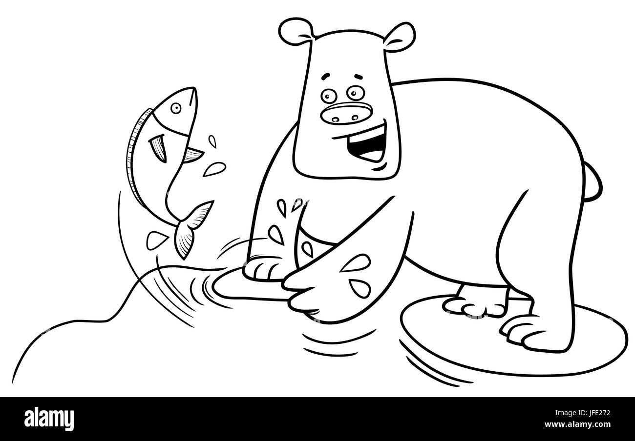 We39re Going On A Bear Hunt Coloring - Fishing Bear Coloring Page JFE272 