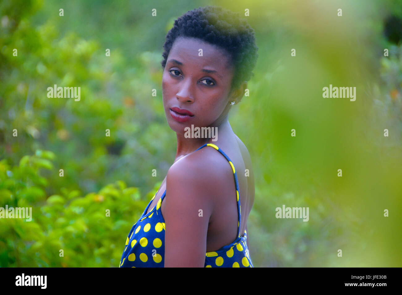 Black skin model hi-res stock photography and images - Alamy