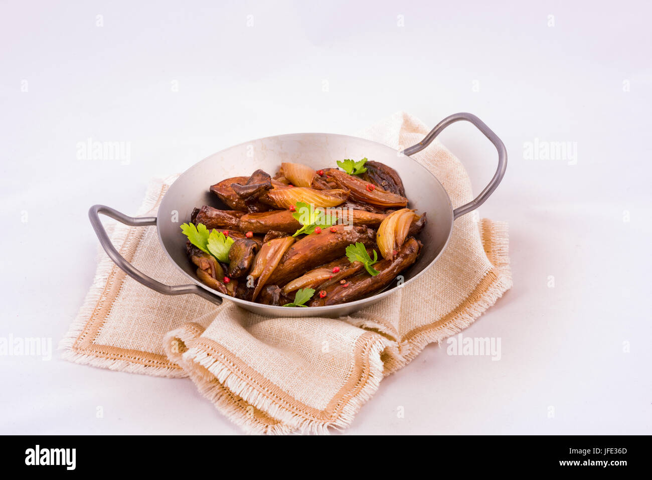Roasted King Oyster Mushrooms Stock Photo Alamy