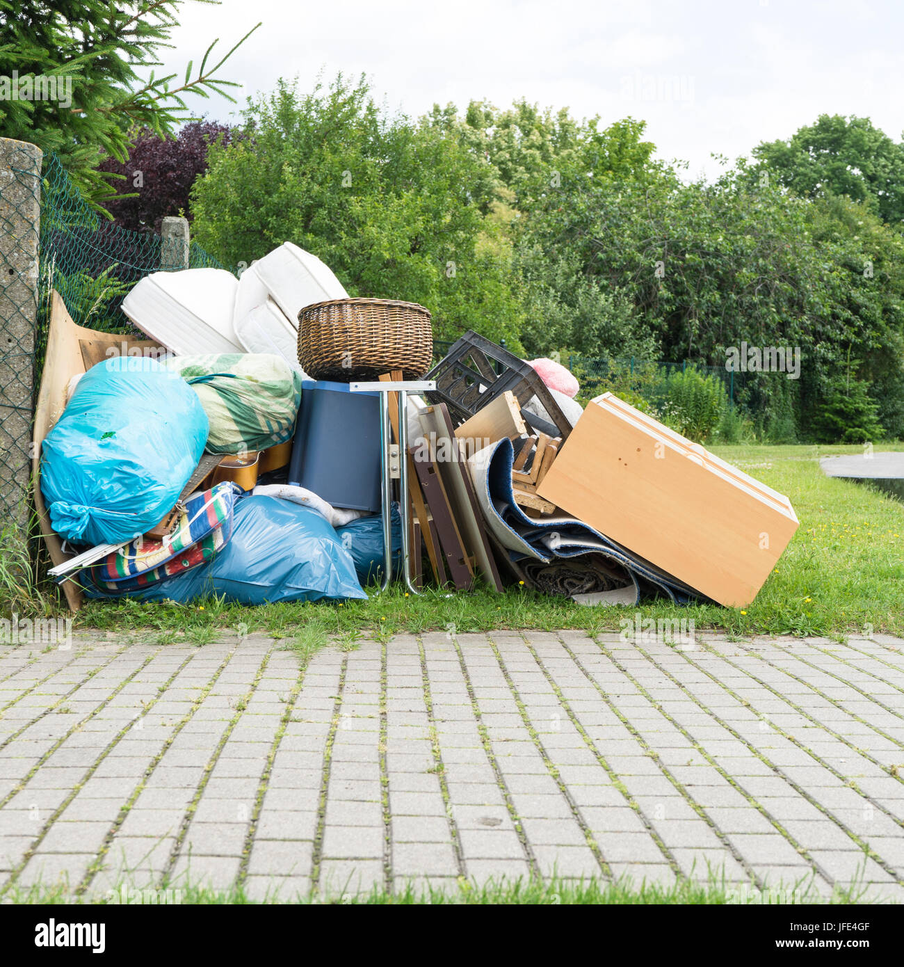 Pile of bulky waste Stock Photo
