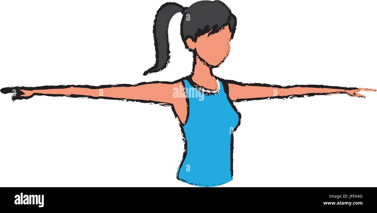 sport woman female athletic figure portrait Stock Vector Image & Art ...