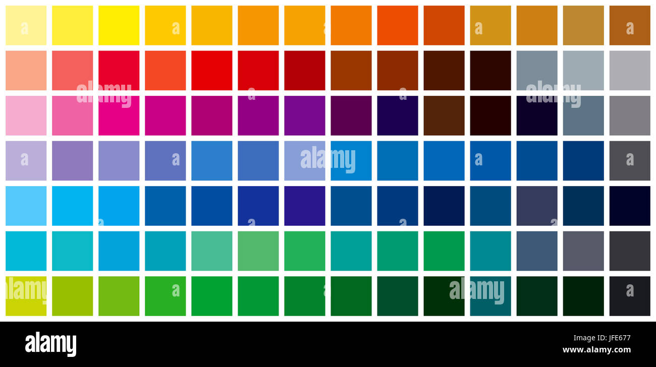 color chart background Stock Photo - Alamy