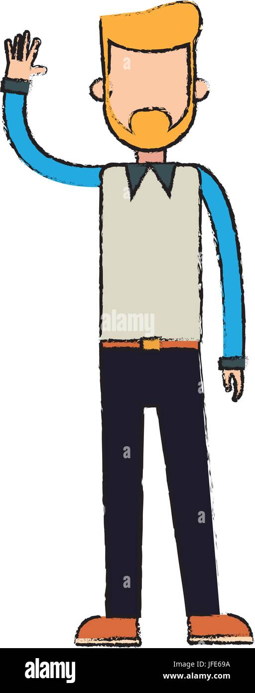 Business Man Waving Greeting Stock Vector Images - Alamy