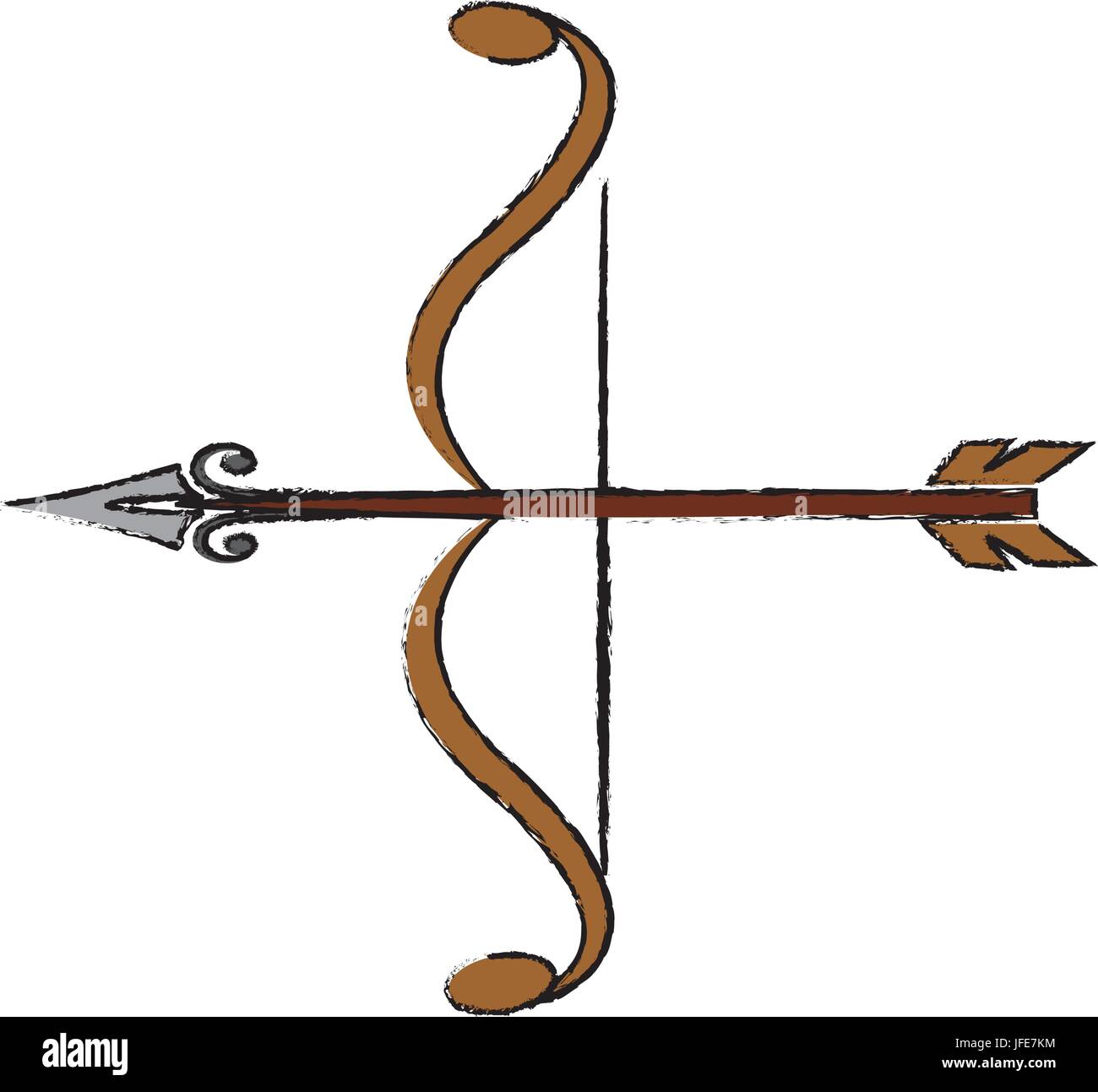 bow and arrow vintage ancient weapon object element Stock Vector Image &  Art - Alamy