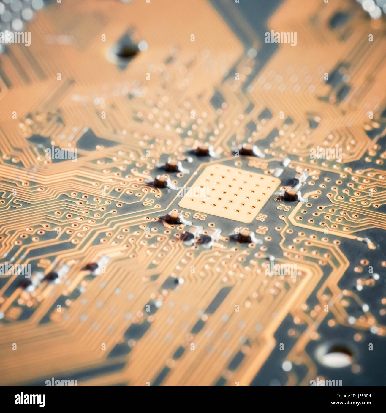 circuit board closeup Stock Photo