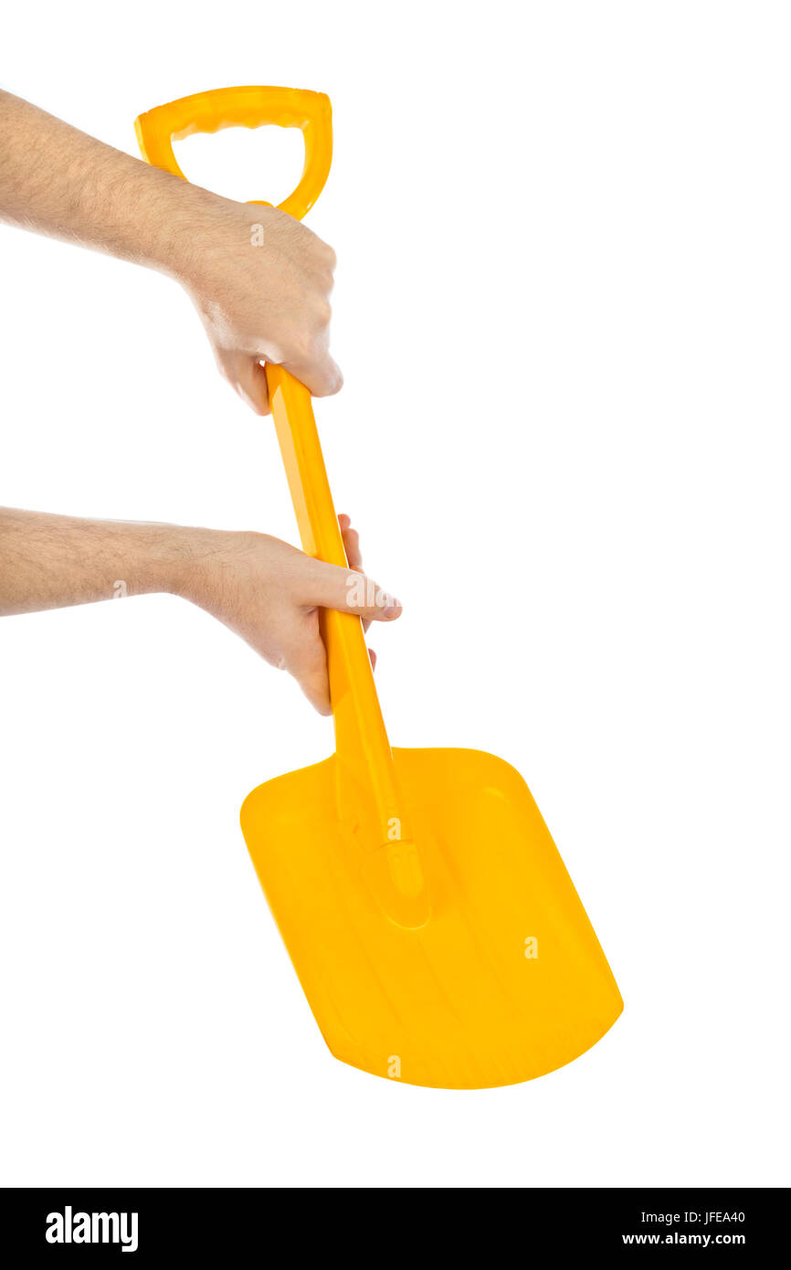 Hands with shovel Stock Photo Alamy