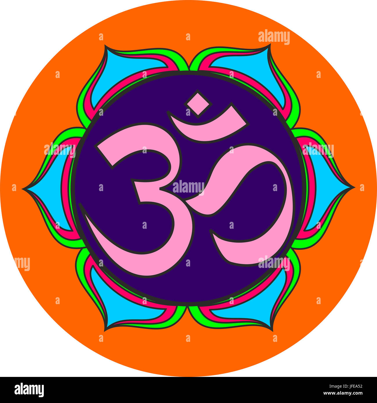 om sacred sound symbol Stock Photo