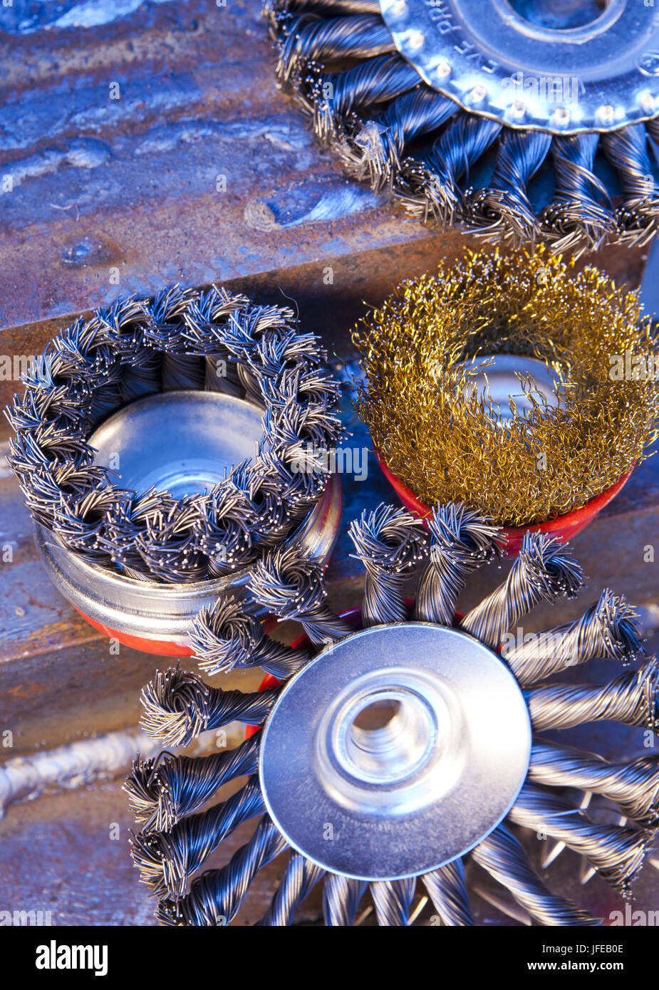 wire brush for mechanical cleaning of metal Stock Photo Alamy