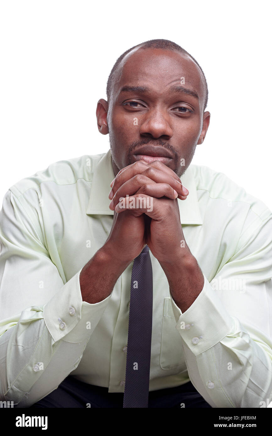 portrait of handsome young black african man Stock Photo