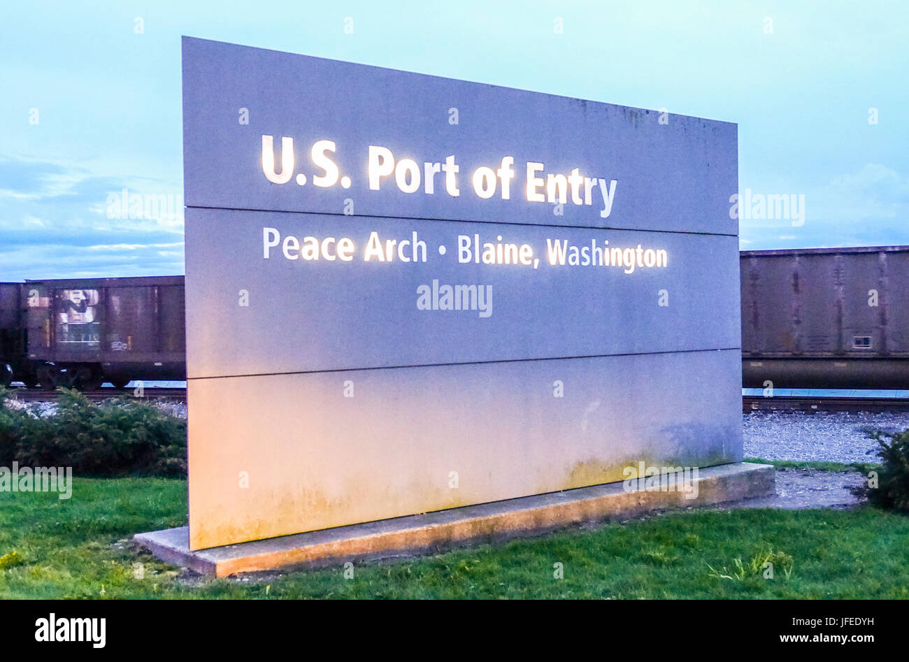 US Port of Entry Blaine Washington Stock Photo Alamy