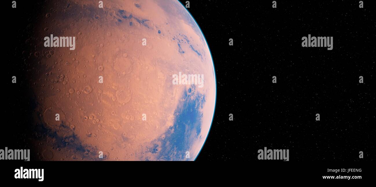 Planet in space, illustration. Stock Photo