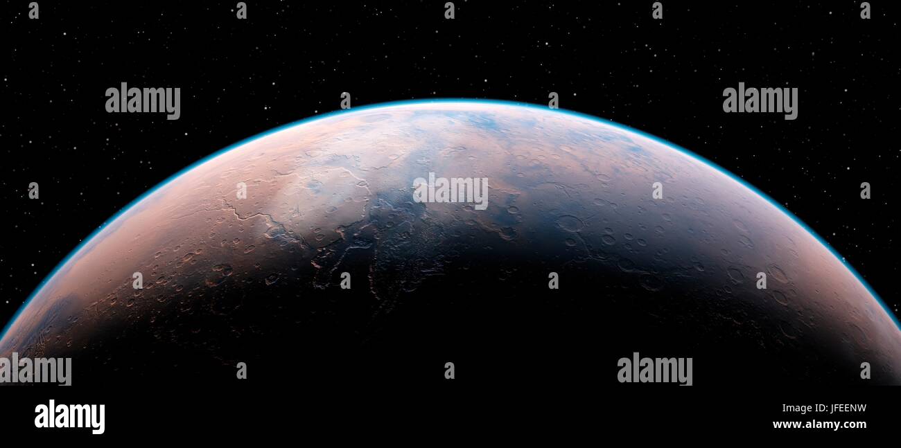 Planet in space, illustration. Stock Photo