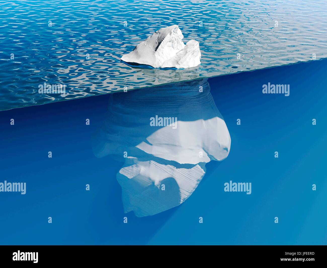 Tip of the iceberg, conceptual illustration Stock Photo Alamy