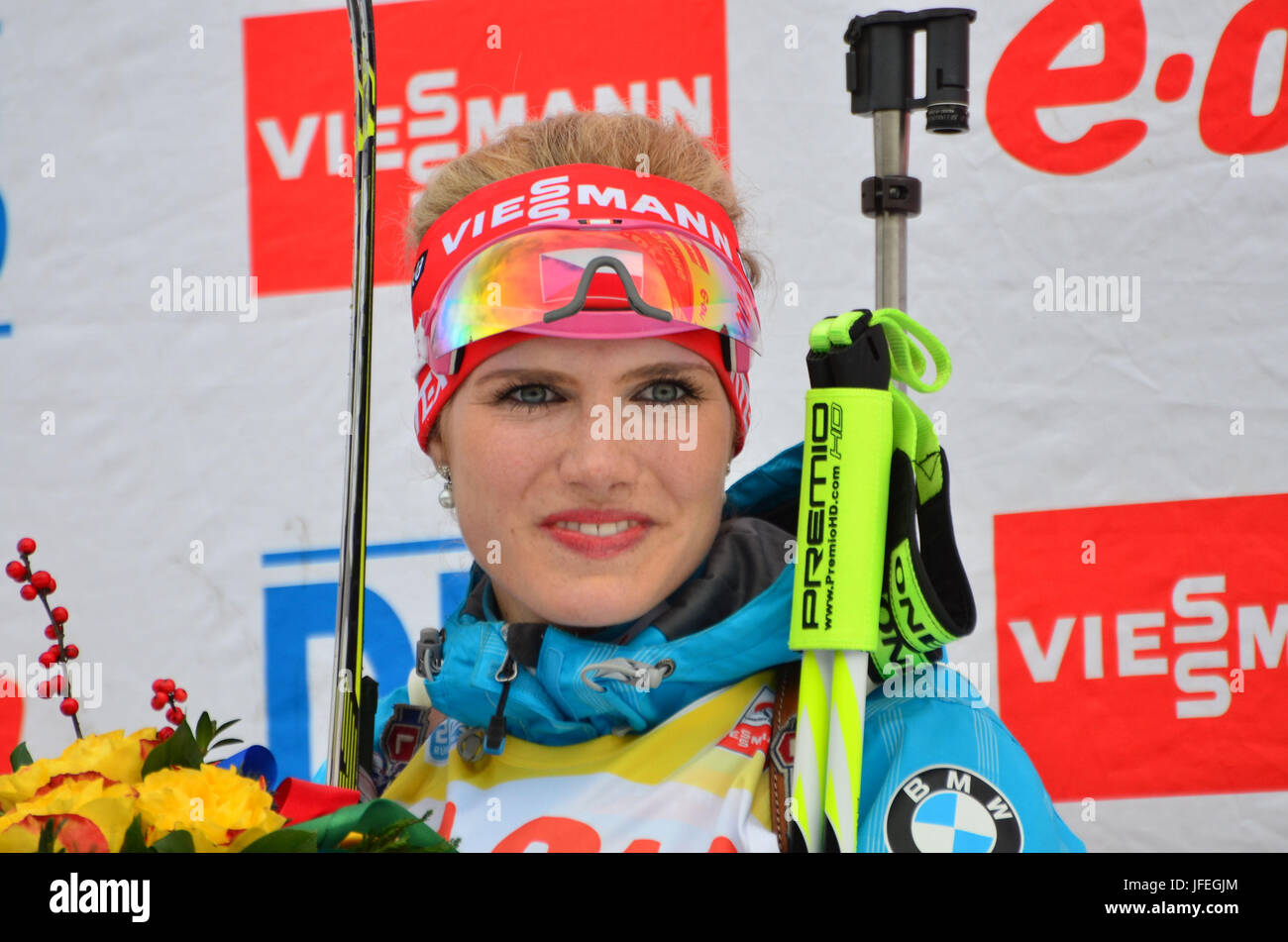 Winter sports, biathlon, world cup, Ruhpolding, winner's honour
