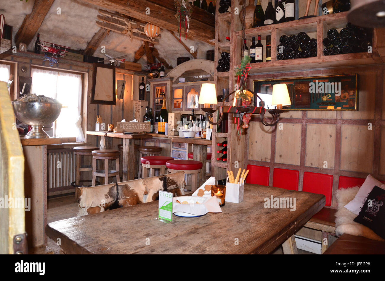 Italy, South Tirol, Gadertal, the Dolomites, Piz La Ila, ski hut ... Italy, South Tirol, Gadertal, the Dolomites, Piz La Ila, ski hut ...