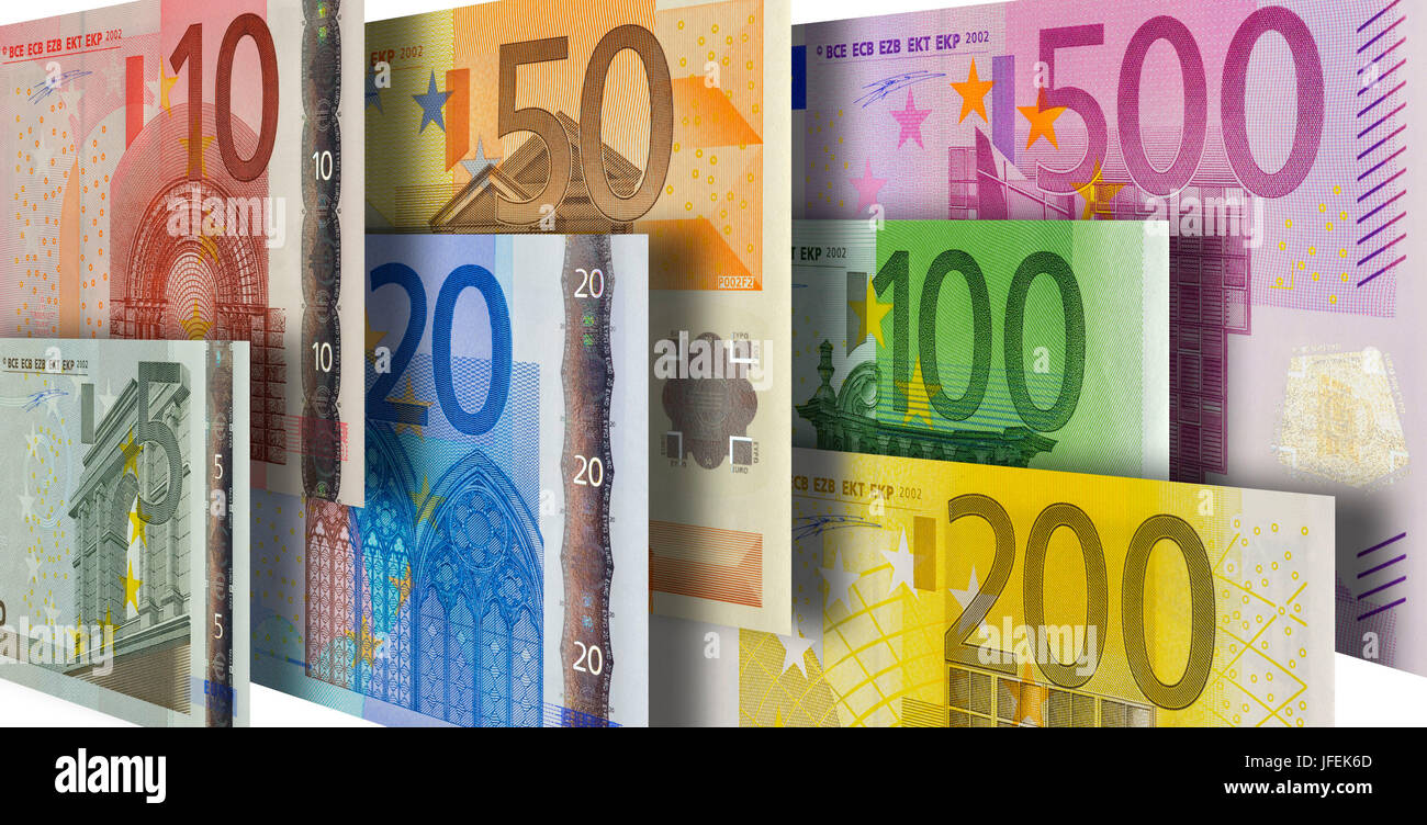 Euro of bench notes, money, currency Stock Photo