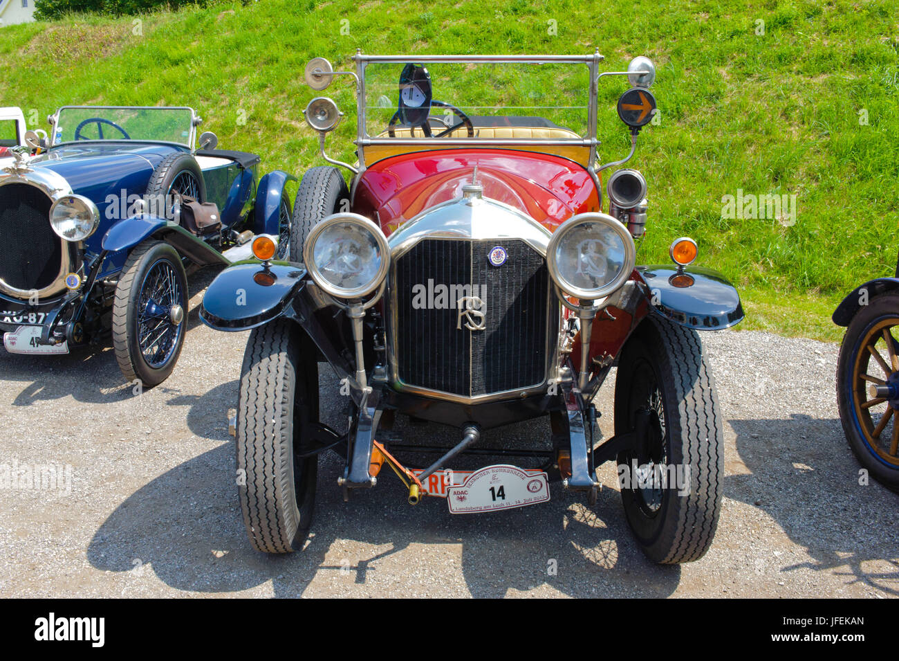 Old-timer rally 'Herkomer contention' in Landsberg in Lech for at least 80 year-old cars, here with Rochet tailor Tourer, year of manufacture in 1918 Stock Photo