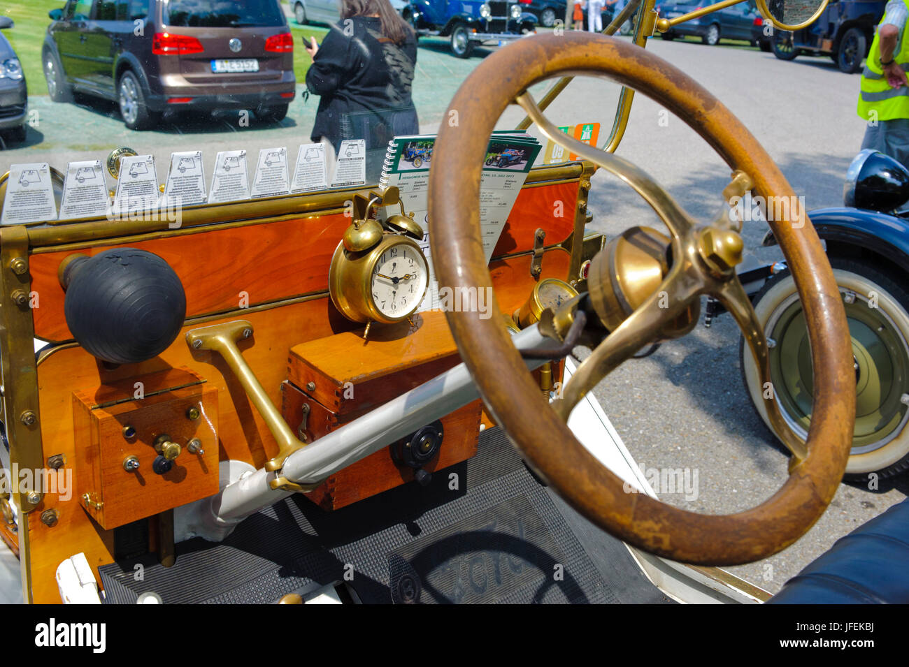 Old-timer rally 'Herkomer contention' in Landsberg in Lech for at least 80 year-old cars, here with Ford T roadster, year of manufacture in 1911 Stock Photo
