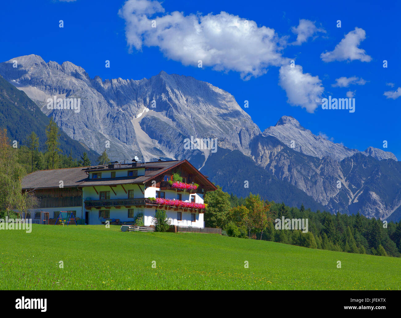 Austria, Tyrol, farm in Obsteig Stock Photo