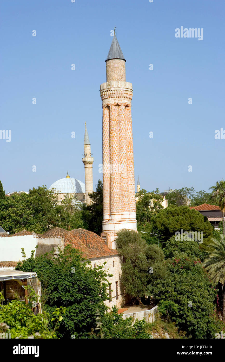 Turkey, Antalya, Yivli Minare mosque, groove minaret, seldschukisches