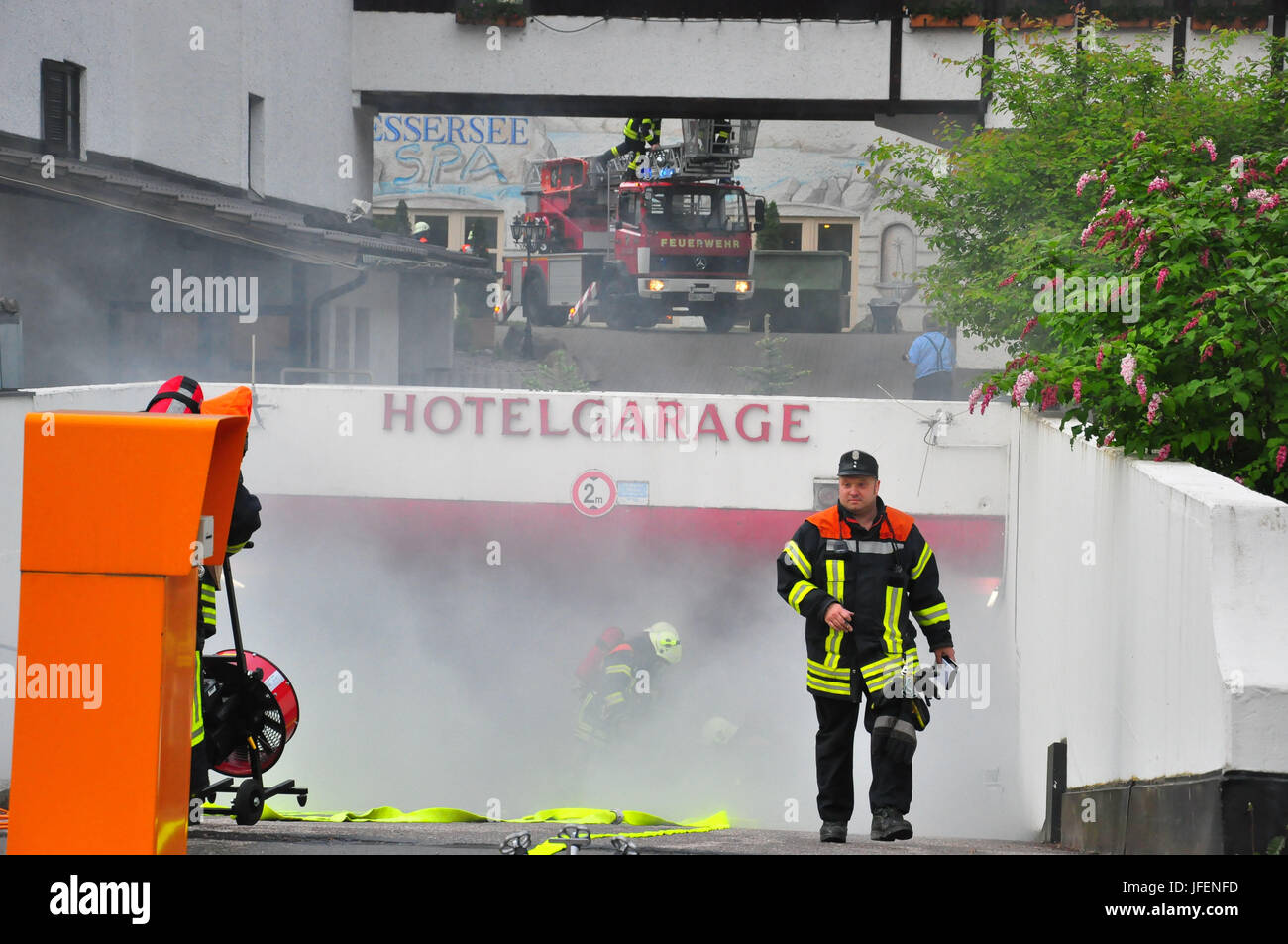 Fire brigade, fire brigade, fire fighting vehicle, mission exercise ...