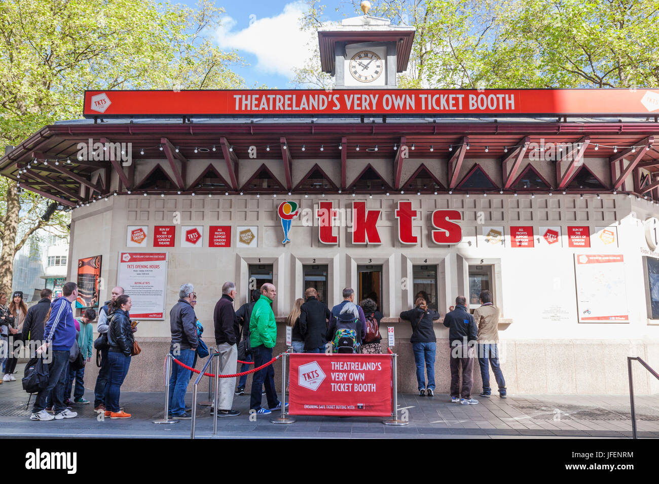 England, London, Leicester Square, Discount Theatre Ticket Booth Stock Photo