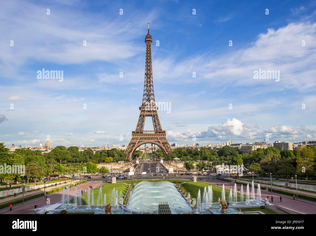 France, Paris City, The Eiffel Tower Stock Photo