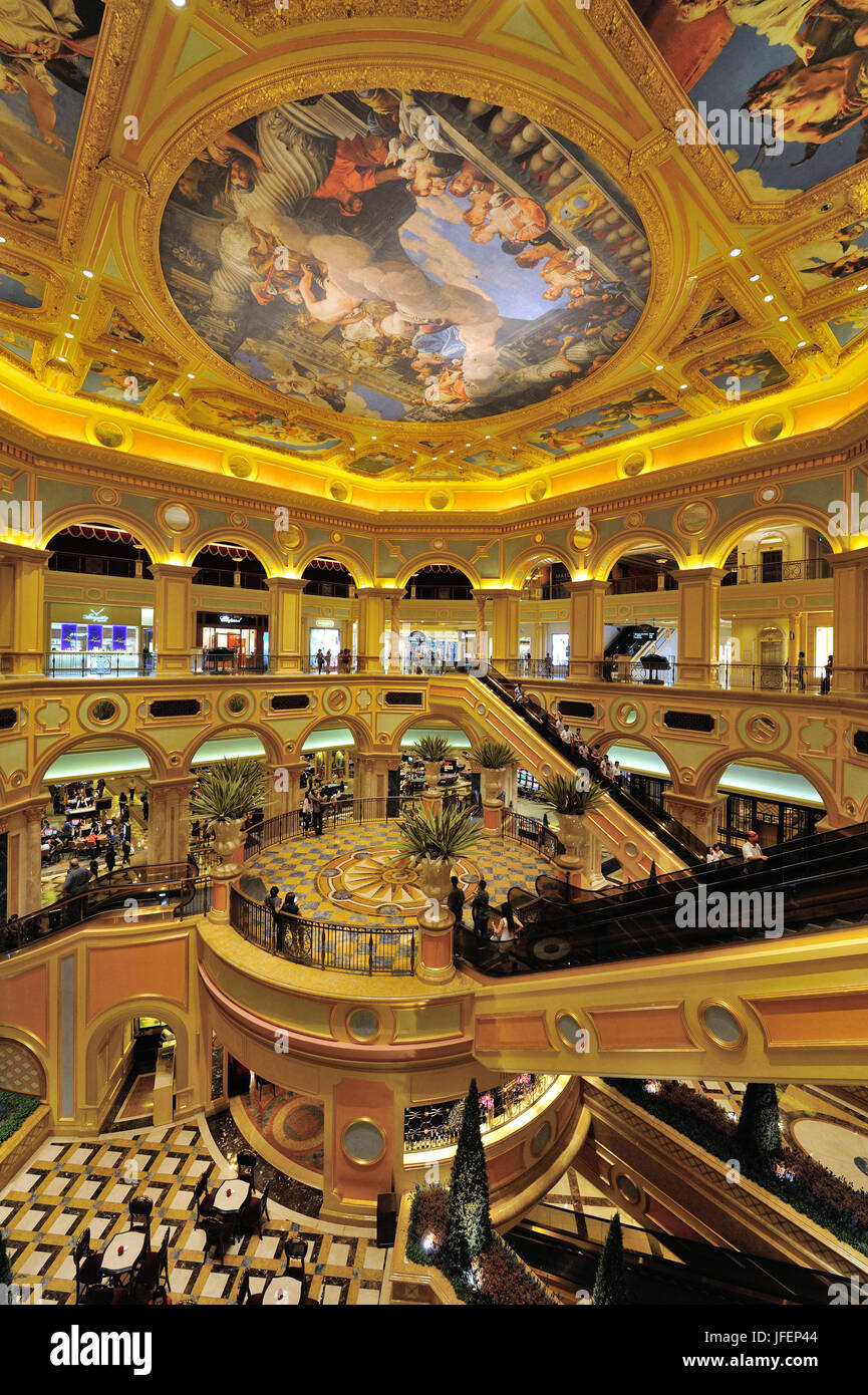China, Macau, Taipa, island, The Venetian Macao Hotel and Casino, The Great Hall Stock Photo