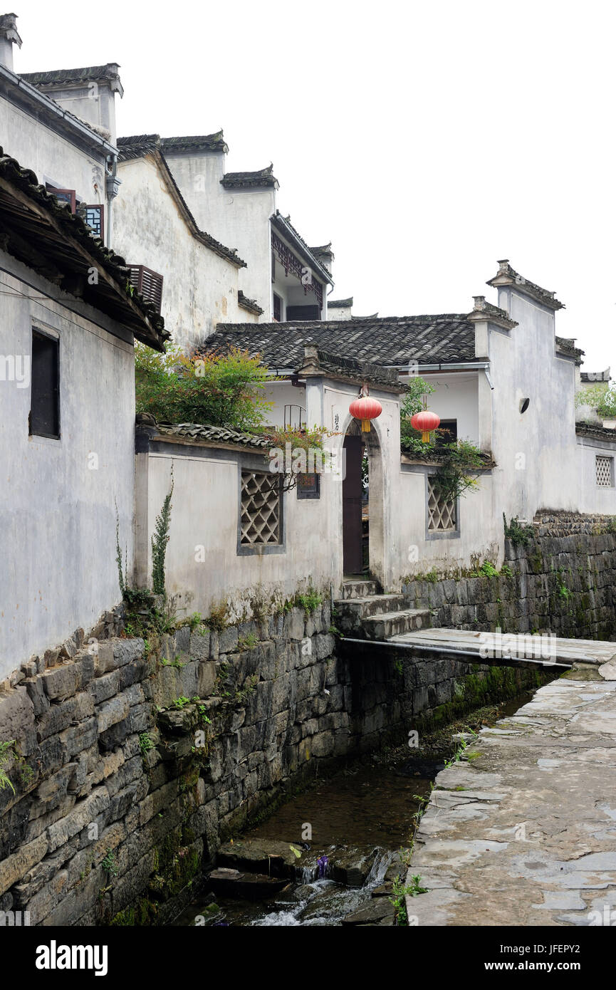 China, Anhui province, Xidi village, UNESCO World heritage, Stock Photo