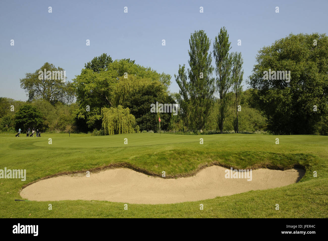View of the 14th Green of JH Taylor Course Royal Mid-Surrey Golf Club Richmond Surrey England Stock Photo