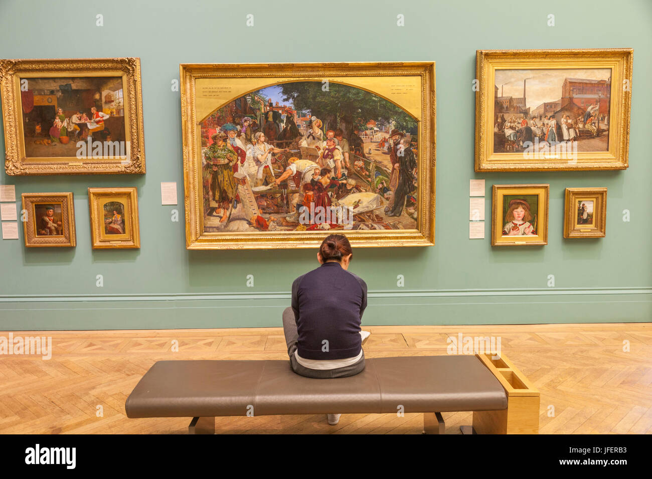 England, Manchester, Manchester Art Gallery, Interior Gallery View Stock Photo