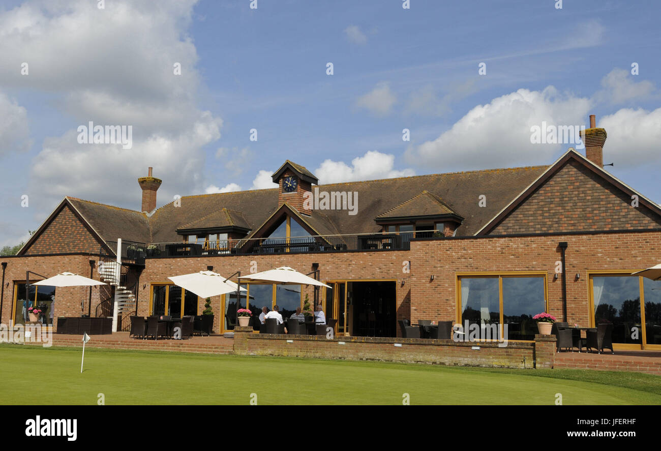 View of the Putting Green and Clubhouse, Windlesham Golf Club, Bagshot