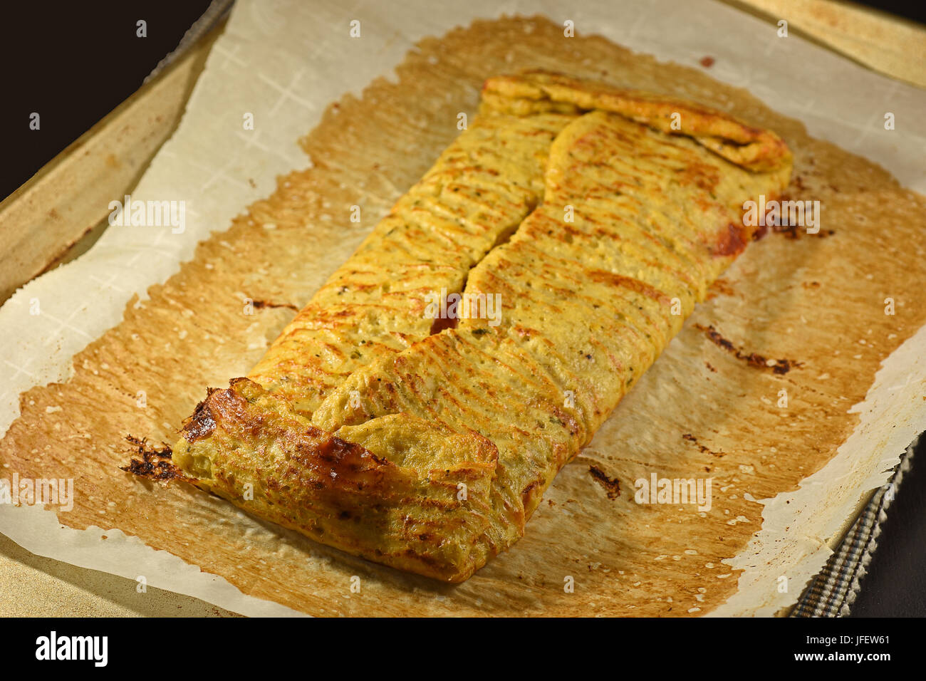 Low carb cauliflower stromboli Stock Photo Alamy